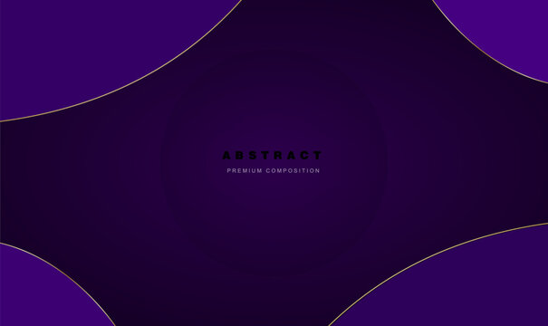 Abstract purple gold luxury background vector template for website presentation banner header