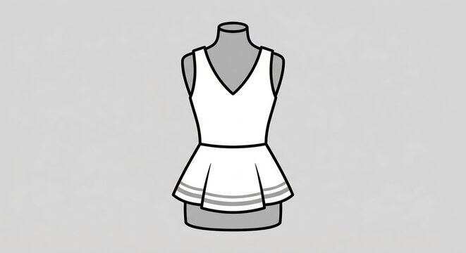 Modern fashion peplum top on a mannequin torso