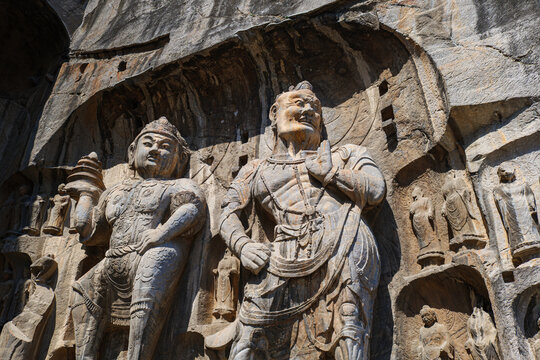 Buddhist Stone Carvings at Longmen Grottoes, Luoyang, Henan, China