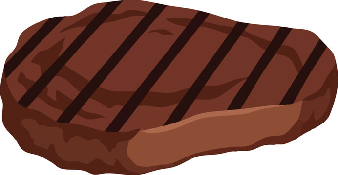 Grilled Beef Steak Cooked On A Hot Barbecue Flame For The Perfect Dinner Meal Showing Charred Dark Sear Marks Across The Seasoned Meat Surface Ready To Be Served At A Family Gathering Event Today