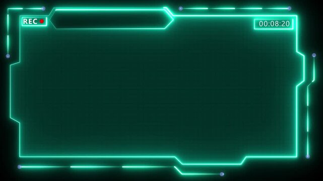live streaming neon text frame animation box frame neon frame live streaming game live Stream overlay animation for live streaming video Titles 4k motion video