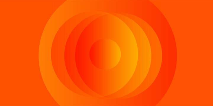 Abstract vibrant orange geometric background. Minimalist design featuring overlapping translucent circle shapes with soft gradients. Bright modern benner poster modern desain vector illustration