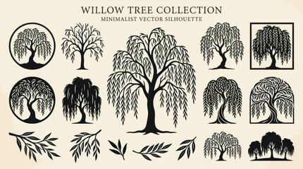 Minimalist tree silhouettes collection © Star