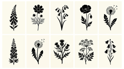 Floral silhouettes collection © Ever