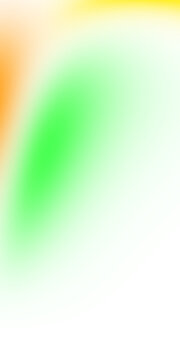Abstract gradient blend of green orange on transparent background