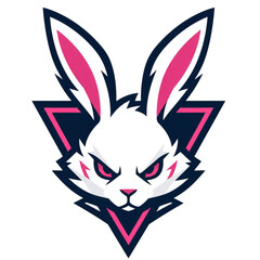 Fototapeta premium Bunny rabbit esports mascot vector