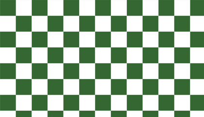 Green and White Checkered Pattern - Classic Checkerboard Background Vector Illustration, Geometric Tile Design for Racing and Decorative Projects © Muhammad Sarwar