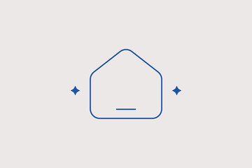 Smart home hub control line icon for house automatics. Vector illustration for modern residential electronics, building security system. © HenryFord