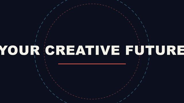 Your creative future: minimalist typography motion for business innovation and growth animation 4k