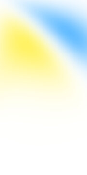 Abstract gradient of blue and yellow smooth transition on transparent background