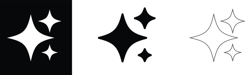 Artificial Intelligence Sparkle Icon Set featuring magic stars and ai generation effects  © Gill