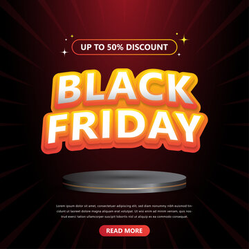 Minimalist promotional banner design for Black Friday sale