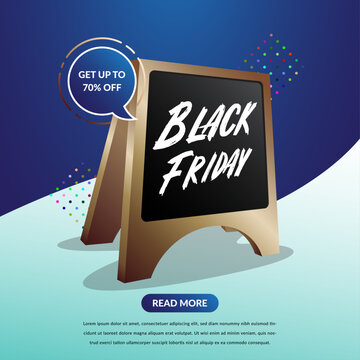 Minimalist promotional banner design for Black Friday sale