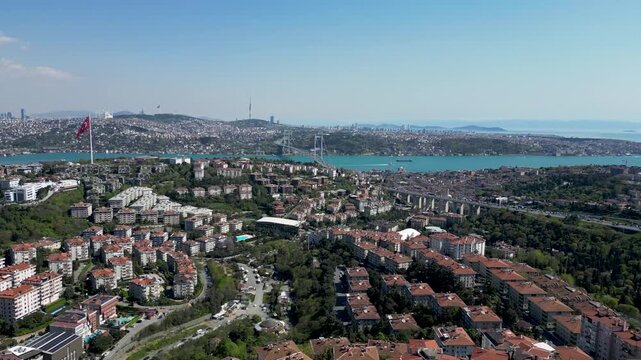 aerial view of bosphorus