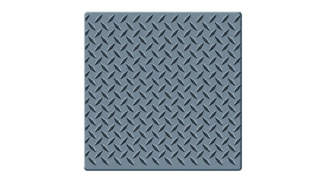 industrial metal diamond plate surface with textured pattern and gray color suitable for construction safety and industrial design uses