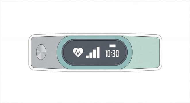 Smart Wearable Activity Tracker with Heart Rate Monitor and Digital Time Display for Health and Fitness Monitoring