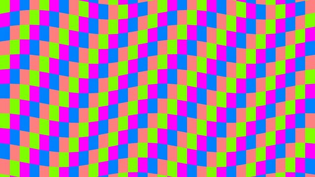 Motion loop showcasing a colorful checkerboard pattern