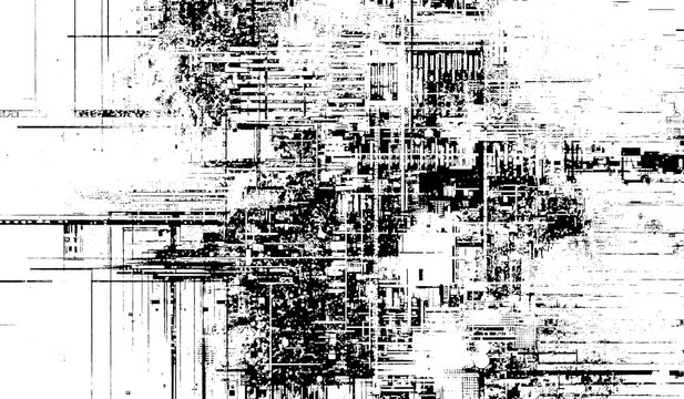 Abstract technical glitch background with intersecting line grid texture deisng technical texture deisng