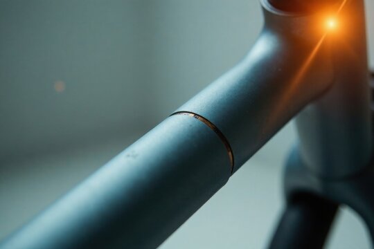 Close-up Detail of a Sleek, Matte-Finished Metal Tube with Subtle Copper Accents, Showcasing Precision Engineering and a Refined Aesthetic