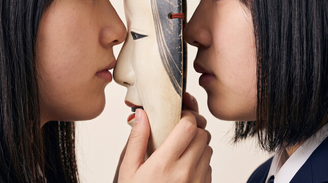 Hidden Identity and Dual Personality Concept with Traditional Japanese Noh Mask