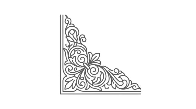 Decorative corner border design element.