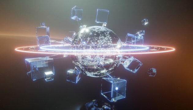 Holographic Cybersecurity Command with Digital Earth and Floating Cubes