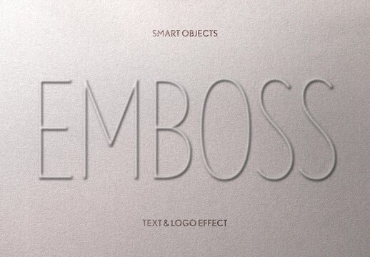 Emboss Text Effect For Poster And Branding Design