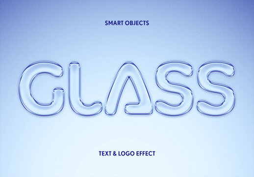 Glass Text Effect For Poster And Branding Design
