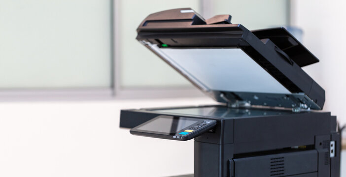 photocopier or network printer is office worker tool equipment for scanning and copy paper.