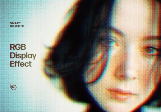 RGB Display Photo Effect For Poster And Social Media Design