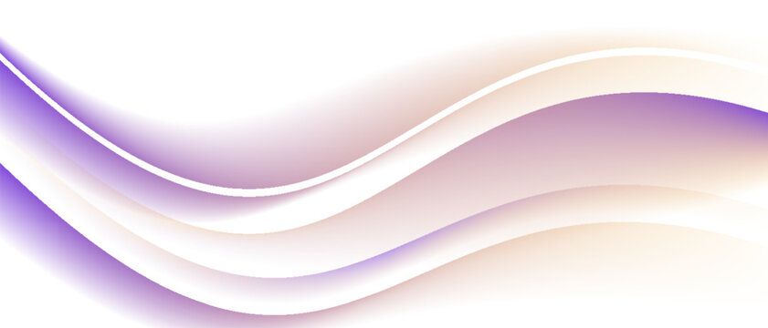 abstract purple gradient wave curve shape design transparent background
