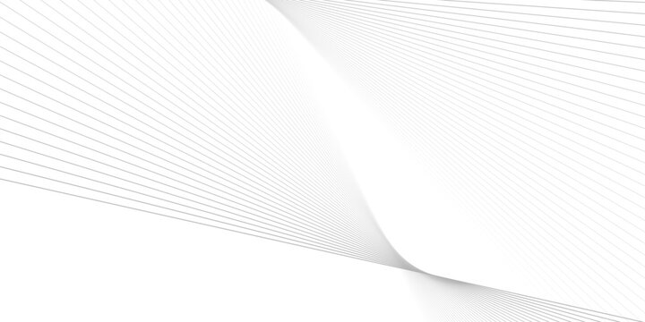 Minimal abstract grey curved line flow elegant wave geometry and clean white background 