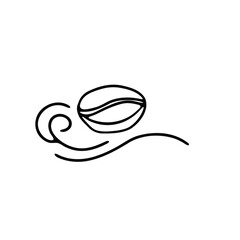 Obraz premium coffee-bean-swirl-sketch