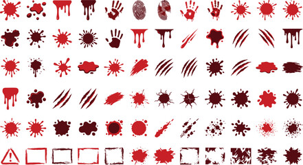 Graffiti spray paint splatters and drips vector silhouette set, with street art rectangular frames badges © Sagor