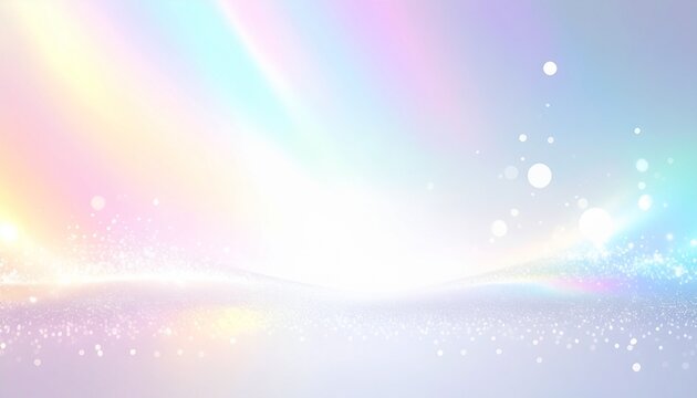 パールホワイトのホログラム虹色グラデーション背景
