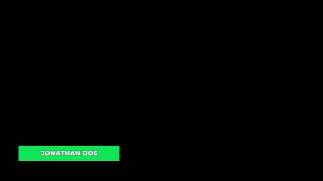 Forest Green Corporate Business Box Lower Third with Alpha Channel.
