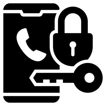 mobile telephone contact communication protection solid glyph icon