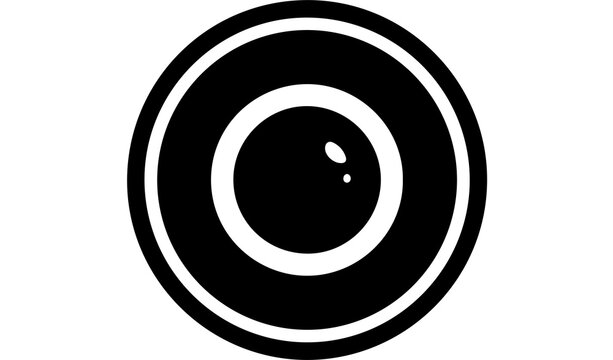 Classic camera icon design, a monochrome illustration representing photography, capturing moments, and visual storytelling for creative projects.