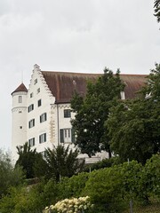 Obraz premium Blick auf Schloss Aulendorf im Zentrum der Stadt Aulendorf in Baden-Württemberg
