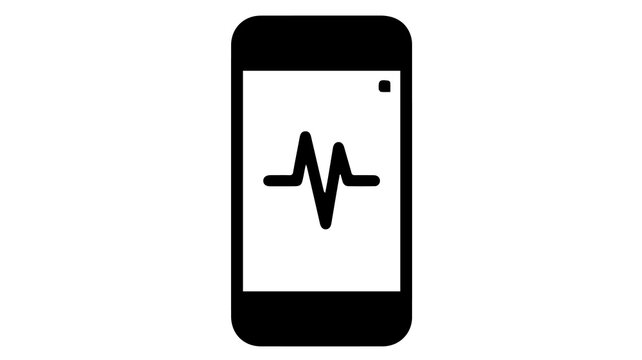 Modern smartphone displaying a heart rate monitor app, showcasing health tracking and digital wellness technology for users