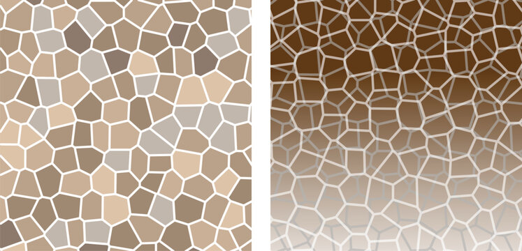 Abstract Seamless Irregular Polygon Mosaic Pattern Background Vector