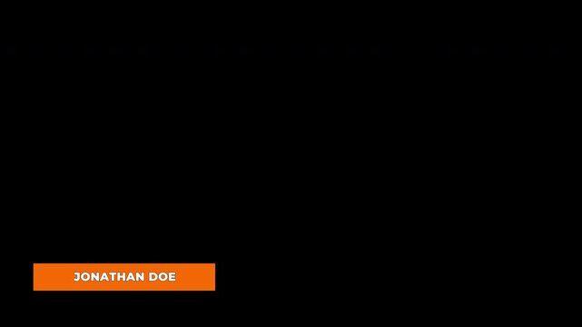 Vibrant Orange Clean Corporate Box Lower Third with Alpha Channel