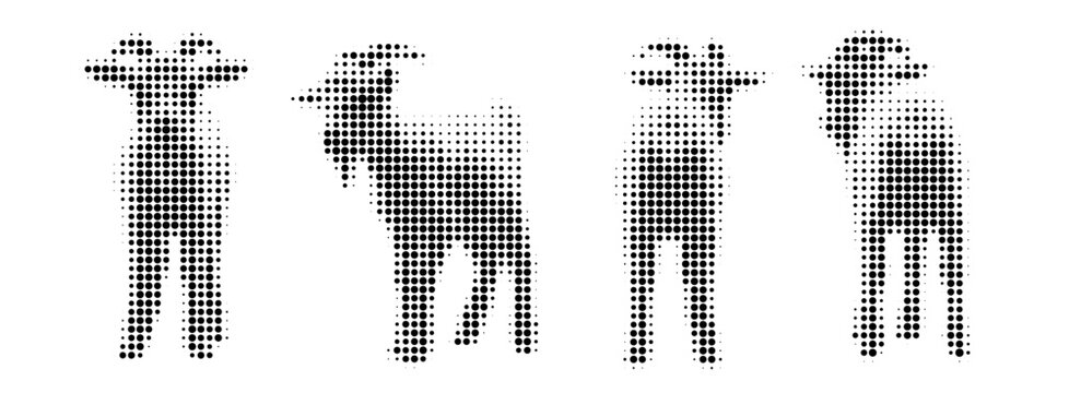 halftone illustration of Kozy, the symbol of Roku 2027, in a vintage comic book style. The black and white halftone texture has a retro comic book style with a distinctive dotted texture.