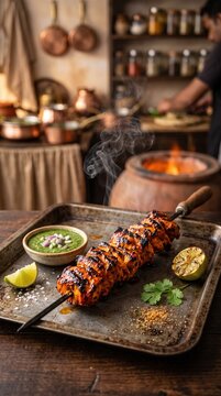 Gastronom&iacute;a india aut&eacute;ntica, ingredientes vibrantes y platos tradicionales con espacio para dise&ntilde;o