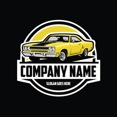 Obraz premium Premium Classic Car Garage and Club Logo Template Vector
