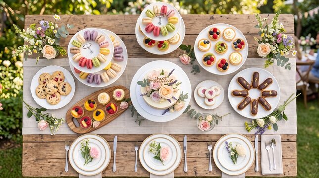 Momentos de indulgencia dulce, reposter&iacute;a fina y postres coloridos con estilo premium para dise&ntilde;o 
