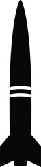 Obraz premium Silhouette design of a military missile for defense sector vector