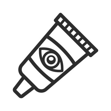 Eye Drop Tube Medical Line Art Icon