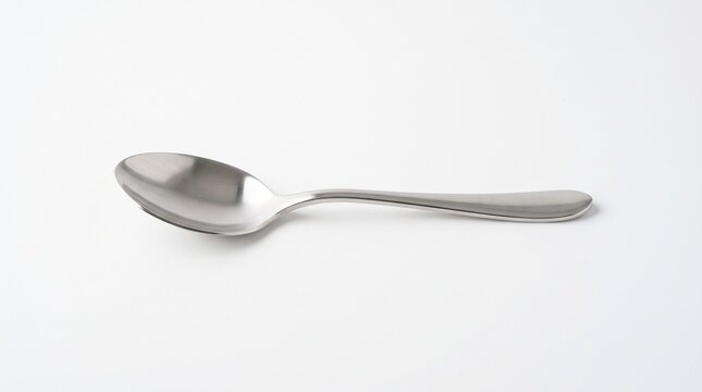 Stainless steel tablespoon isolated on a white background