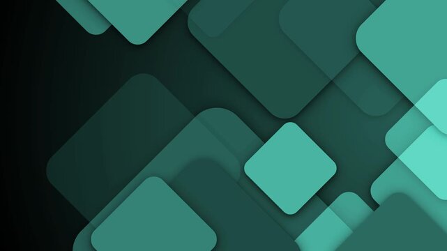 Abstract geometric background with overlapping rounded squares and soft shadows animation